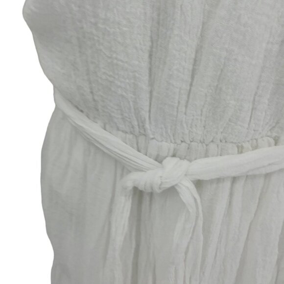 Vtg Alicia Gauzy White Crochet Lace Vintage Dress Size 5/6 Boho Bohemian Cotton - Picture 3 of 15